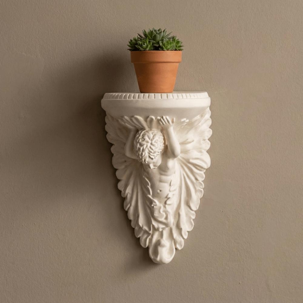 Plastic Angel Floating Shelf European Style Decorative Wall Bracket Collectibles Display