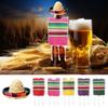 Fiesta Decoration Tiny Sombrero Hats Party Decor Beer Poncho Cover Accessories Bottles Serapes
