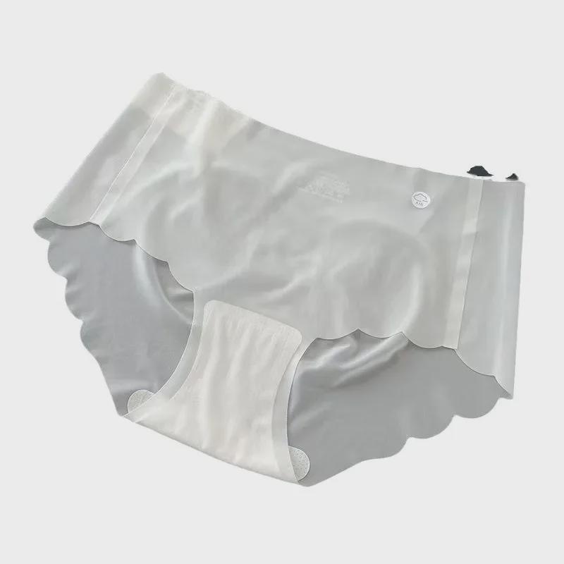 Женское бесшовное нижнее белье Ice Silk Quick-Dry: Ультратонкие, телесные, 3D персиковые бедра, подходят для летнего фитнеса и йоги