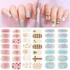 1 Sheet Full Wraps Nail Decals Nail Polish Strips Stickers DIY Glitter Nail Adhesive Nail Art Sticker for Women Girls