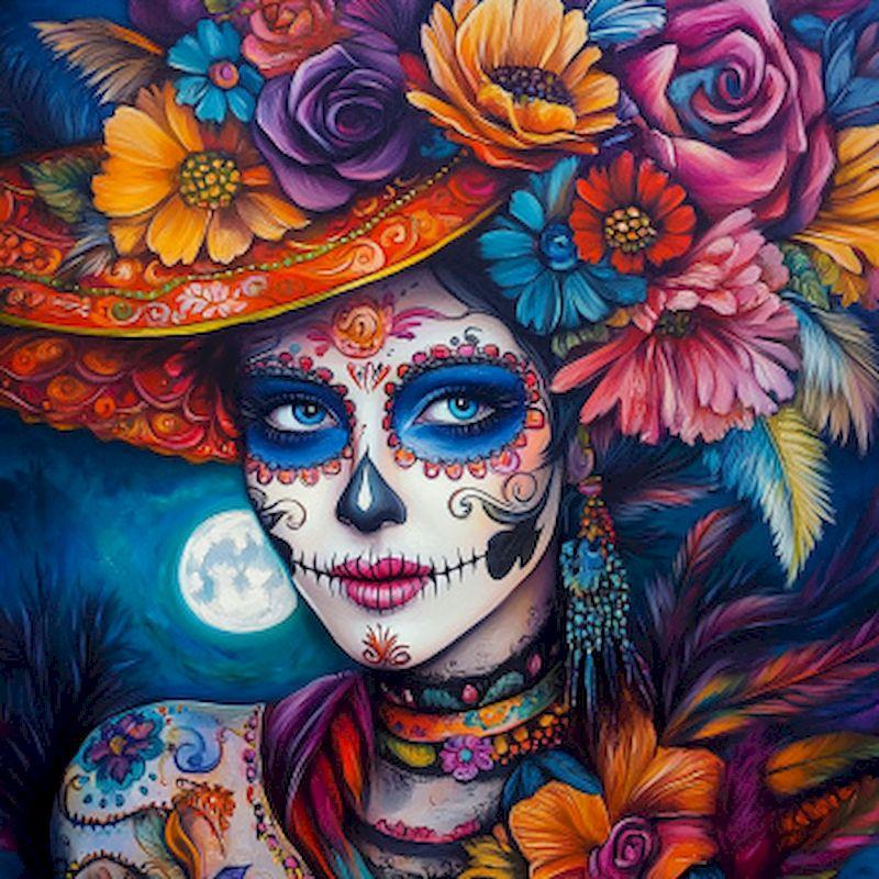 Алмазная картина «Девушка-призрак» Вышитая крестом картина Стразы Портрет Полный квадрат Круглая вышивка Мозаика Ручная работа Хобби