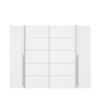 Armoire - Blanc mat - 2 portes battantes + 2 portes coulissantes - L 270,3 x P 61,2 x H 210 cm - NARAGO