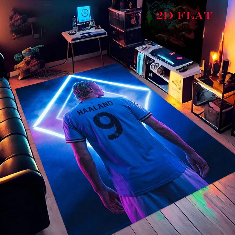 Haaland player Carpet Rug for Living Room Bedroom Home Sofa Decoration,Kids play Nonslip Floor Mat