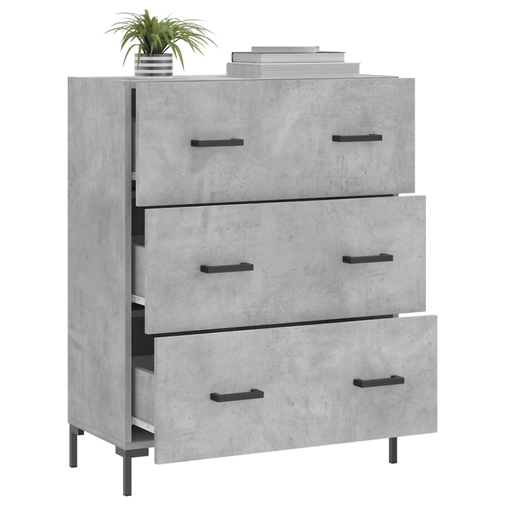 Sideboard Concrete Grey 69.5 x 34 x 90 cm Engineered Wood
