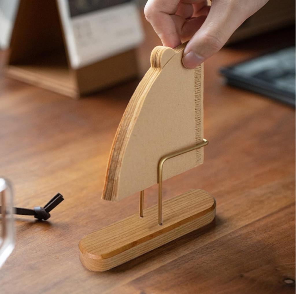 Sakulaya Coffee Filter Holder COFFEE Filter Stand Coffee Paper Stand Wooden Coffee Filter Case Cherry Wood