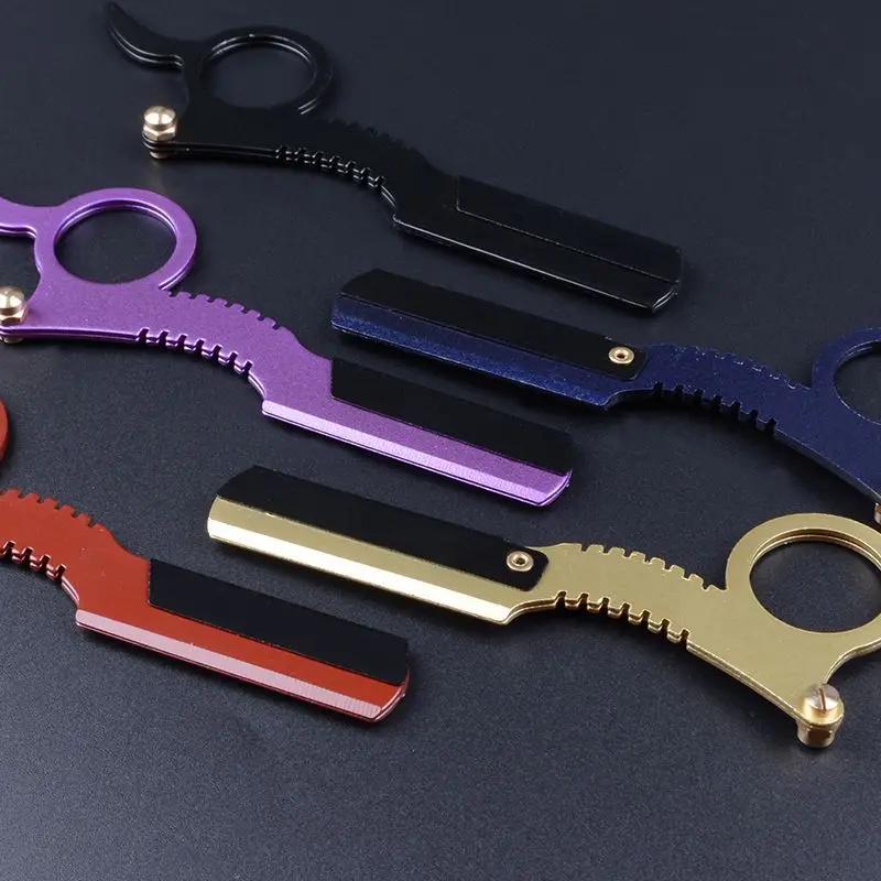 Парикмахерская бритва Мужская стрижка Борода Бровь Инструмент для бритья Прямая кромка Ручная бритва для депиляции Парикмахерский триммер Бритва Парикмахерская