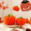 Plush Pumpkin Pillow 3D Simulated Pumpkin Sofa Cushion Soft Orange Pumpkin Home Decor for Halloween Thanksgiving Children's Gift