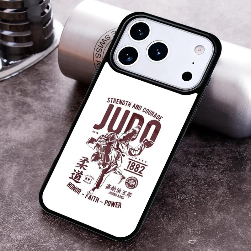 Japanese Martial Arts Judo Phone Case for iPhone 17 16 15 Pro Max Air 14 13 12 11 Plus Shockproof Cover
