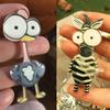 Cute Cartoon Brooches For Women Acrylic Zebra Lion Monkey Elephant Animal Brooch Pins Clothes Backpack Hat Badge Kids Gifts
