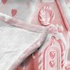 1pc Pink Candy House Design Blanket ,Sofa, Bed, Travel, Lunch Break, Flannel Blanket.