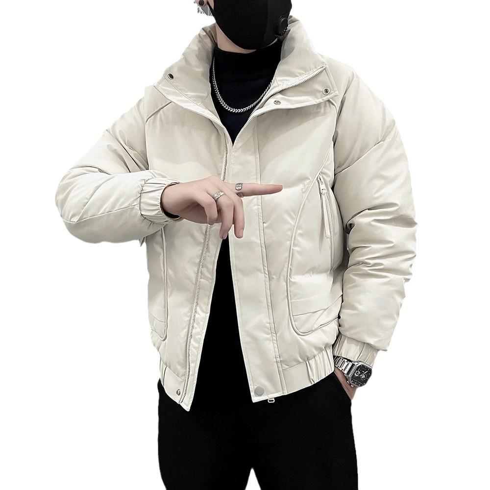 Мужское зимнее пальто с утолщенным хлопковым наполнителем, модная пуховая одежда с хлопковым наполнителем