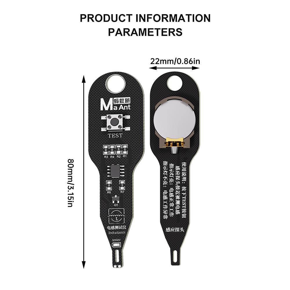 M093 M093B Inductance Tester Electromagnetic Induction Quick Fault Check PC Repair Motherboard Coil Tester Inductor Detector