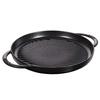 Staub Pure Grill Round Black 30cm Grill & Frying Pan, Double-Handled, Cast Iron, Enamel, Induction Compatible [Official Japanese Product] 40511-521