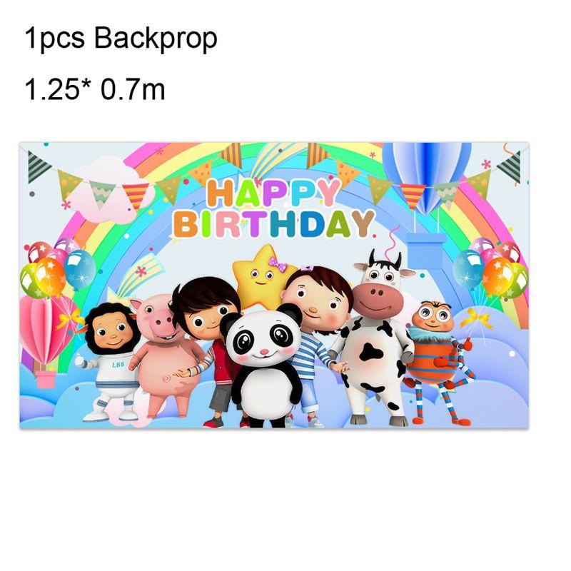 Принадлежности для дня рождения в стиле Little Baby Bum с праздничной посудой и декором