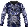 Мужская толстовка с капюшоном Viking, винтажная повседневная толстовка с длинными рукавами и принтом Viking Warrior Odin, пуловер с капюшоном