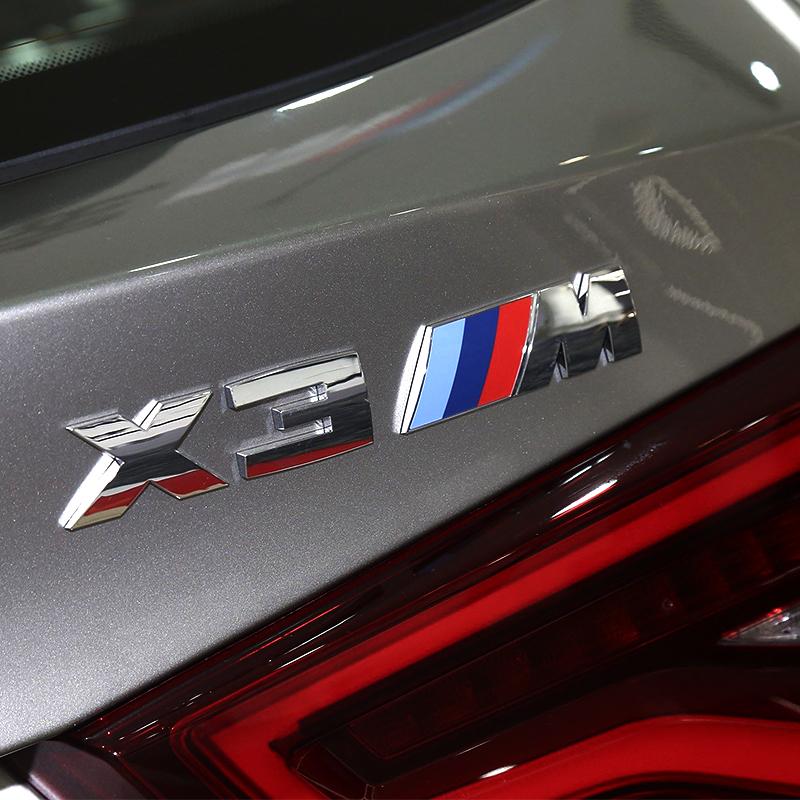 ABS 3D Emblem Car Fender Side Rear Trunk Badge M Logo Sticker Number Decal For BMW X1 X2 X3 X4 X5 X6 X7 X8 Auto Accessories XR1
