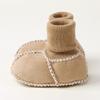 Thickened Baby Suede Leather Shoes Fleece-Lined Baby Winter Shoes  0-12 Months