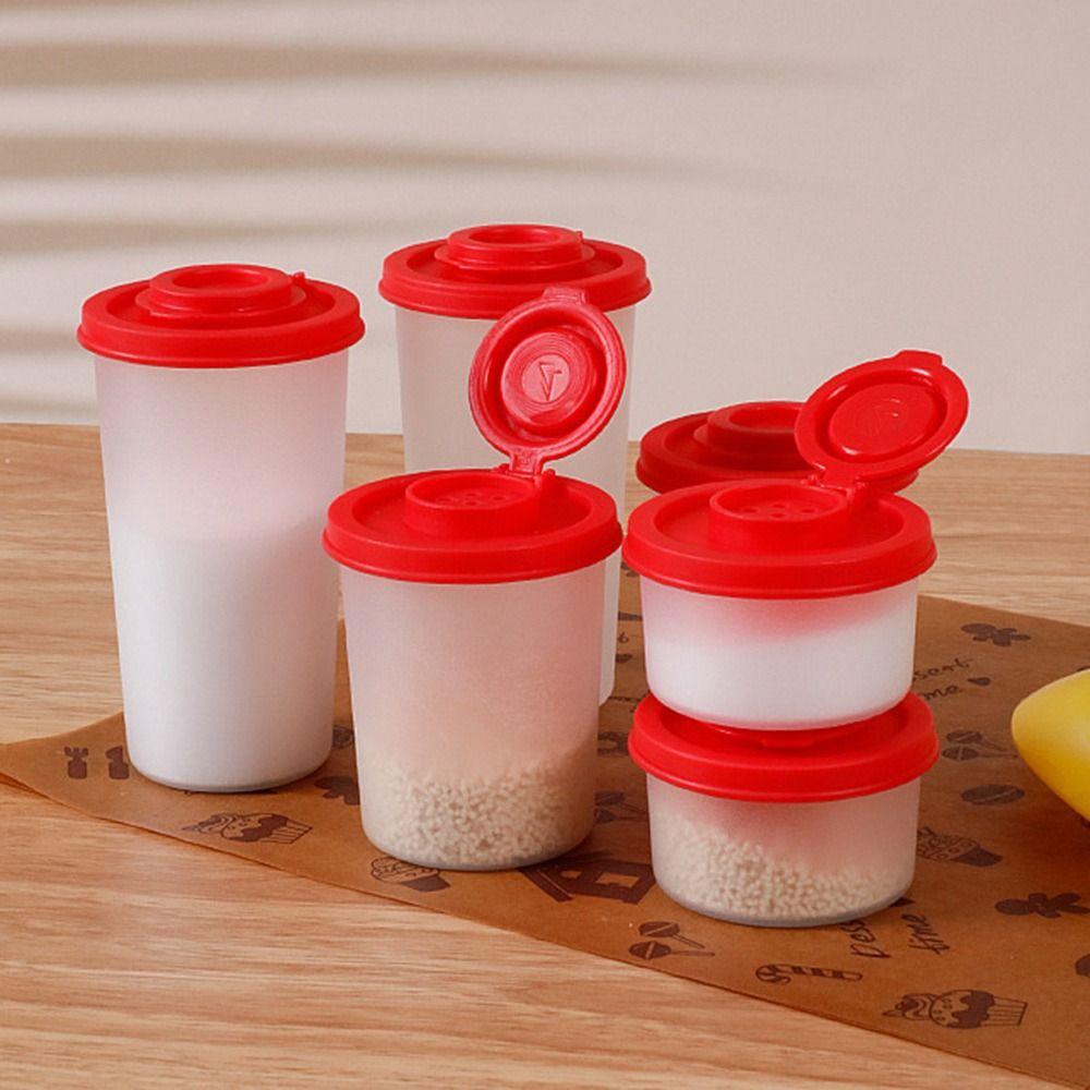 Plastic Seasoning Jar Mini Spice Container Durable Salt and Pepper Spice Shaker Salt Pepper Sugar