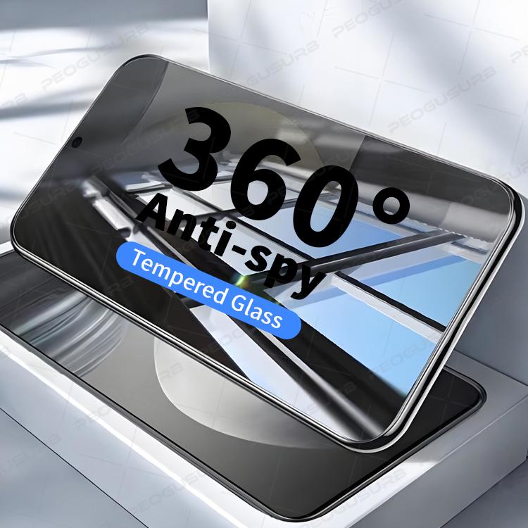 Защитное покрытие от шпионажа на 360° для Samsung Galaxy S24 Ultra S25 Ultra S24 S25 Plus, полное покрытие, закаленное защитное стекло