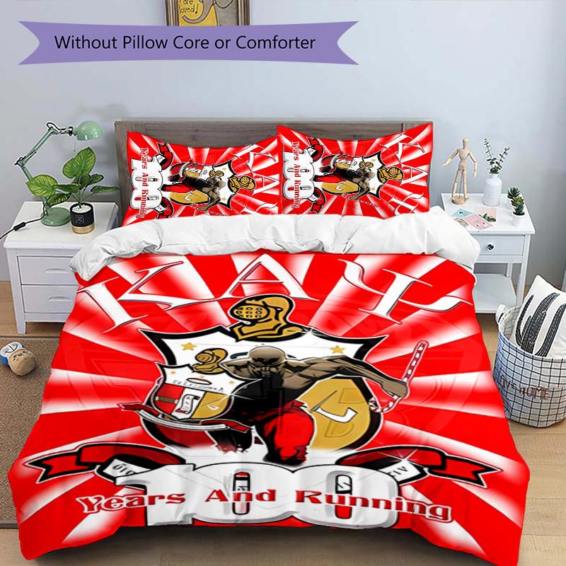 3pcs Kappa Alpha Psi pattern bedding set duvet cover set includes duvet cover &pillowcases, perfect all season bedroom decoration & gift