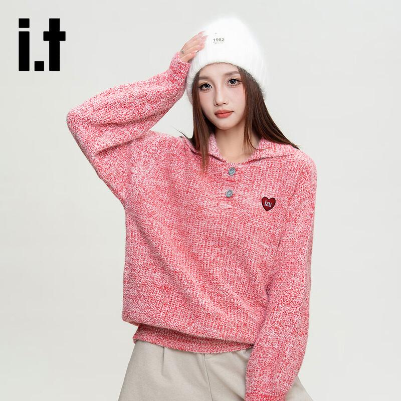 Женский вязаный свитер поло в стиле ретро от izzue