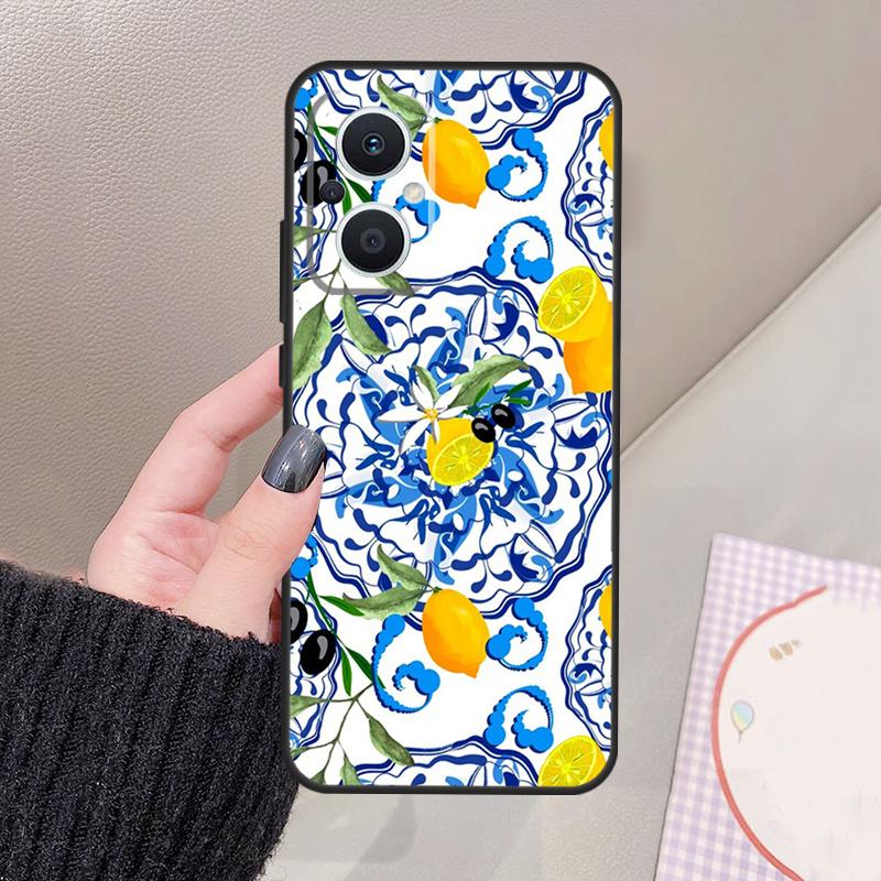 Средиземноморский Лимон Чехол Для OPPO Reno 11 12 13 14 Pro 11F 12F 13F 14F 7 8 Lite OPPO Find X9 X6 X5 X8 Pro Чехол