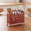 3 Grid Chopstick Storage Box Carbon Steel Kitchen Utensil Storage Basket Cutlery Holder  Spoon Fork