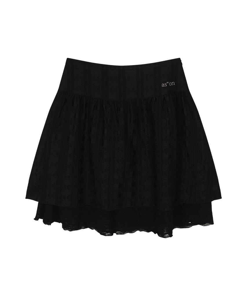 Юбка в клетку Aejeuon Lacy / Черная