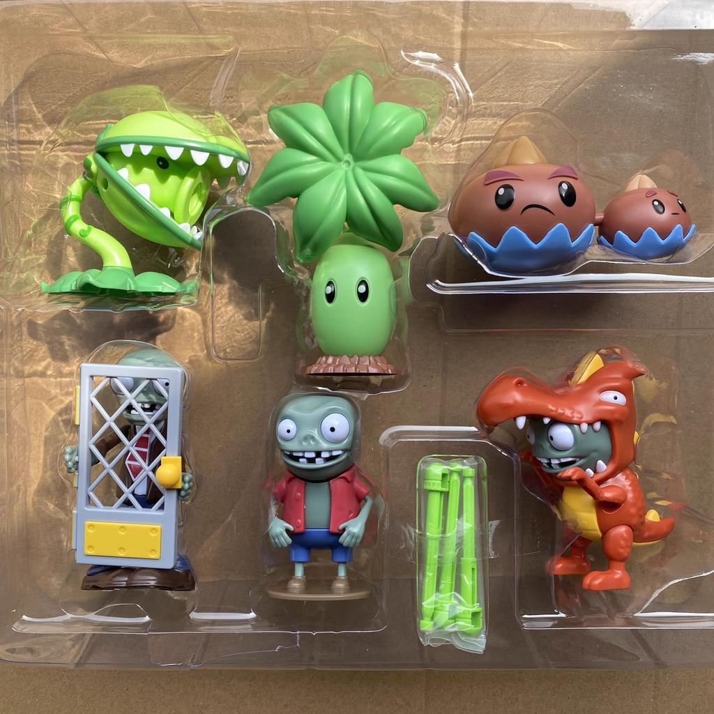 New Plants vs Zombies Screen Door Zombie Starfruit Chomper Peashooter Action Figures Toys Model Toy Dolls Shooting PVZ Kid Gifts