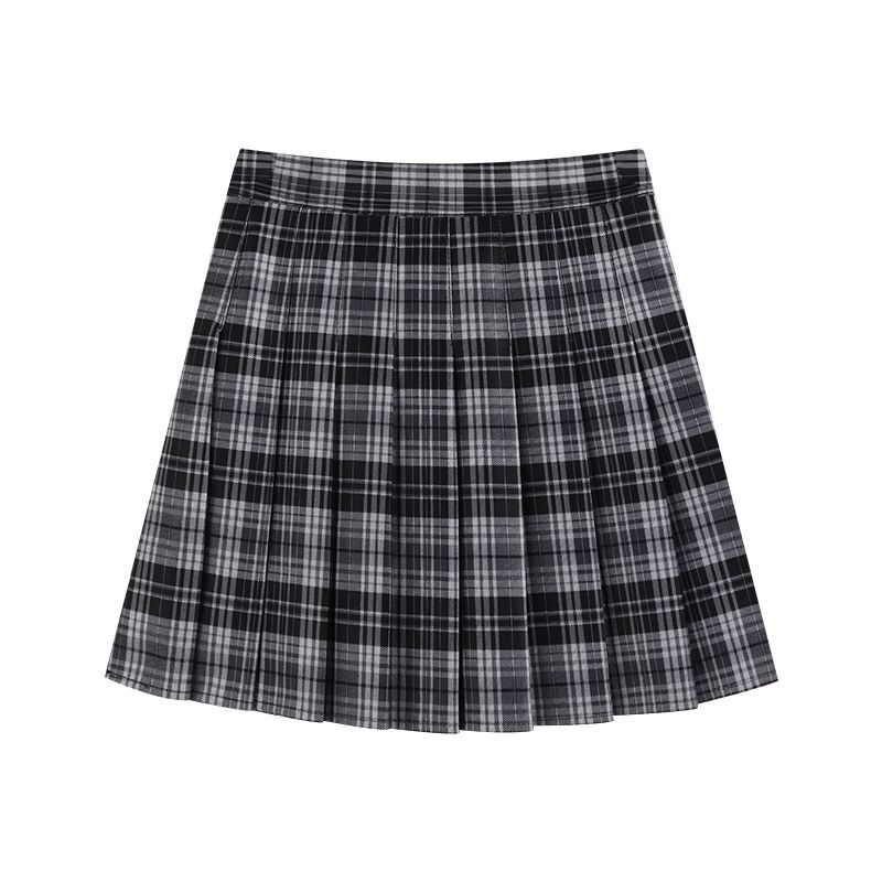 Plaid Jk Pleated Short Skirt A-line Skirt Women's Spring and Summer High Waist Was Thin College Style