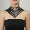 Личность Готический Воротник Ожерелье Элегантный Клепаный Ключичный Воротник Кожаный Ремень Панк Чокер Женский