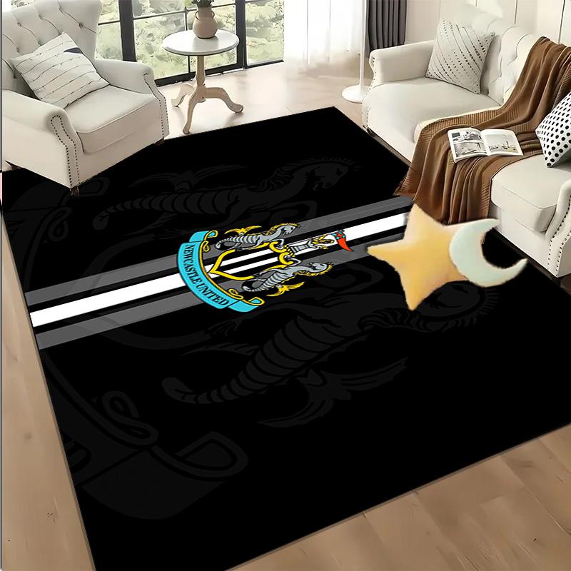 1PC Dynamic Newcastle Football Floor Mat for Living Room, Game Rooms, Office, Bedroom, Office Floor Mat Playful Design, Christmas fan gifts