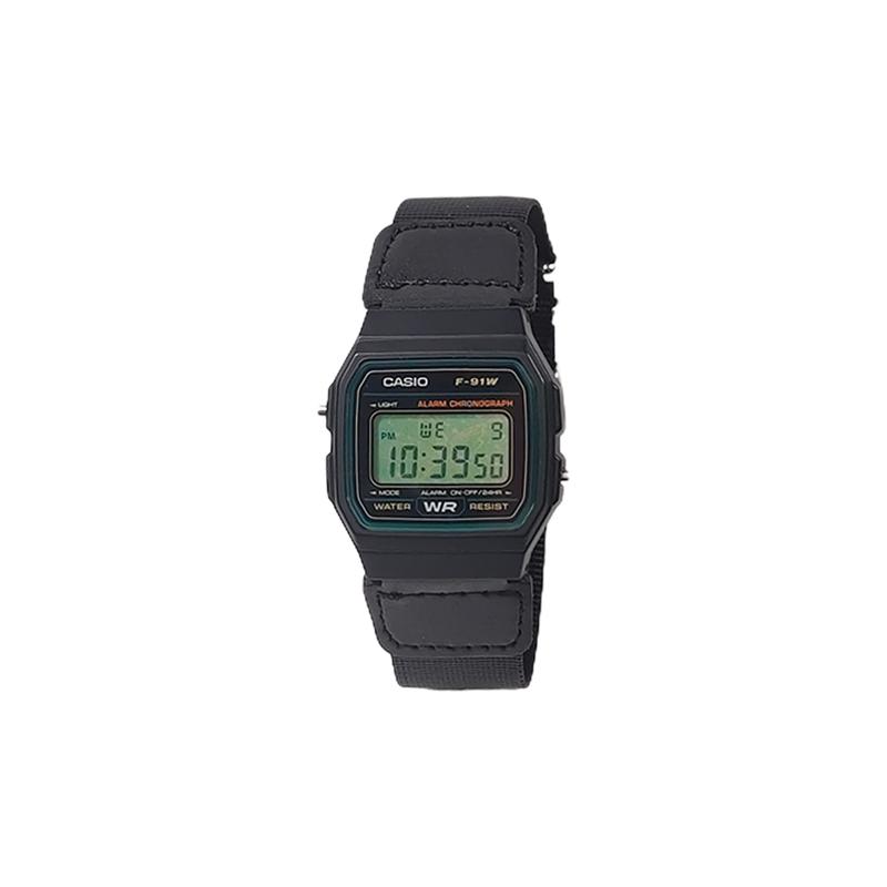 Casio Кастомизированные часы, модифицированная серия, зеленый циферблат с рисунком бабочки, пластиковый корпус, F-91W-3, модифицированный-темно-зеленый, F-91W-3(Watch5-ГайЧжуан-АньИйЛюДи)
