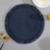 Round Heat Resistant Place Mat with Tassel Dining Table Mat Braided Placemat  Home
