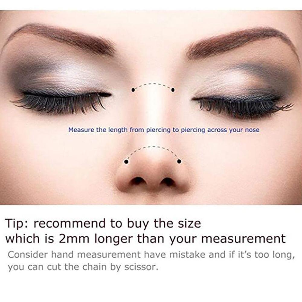 Fashion Body Jewelry None Pierced Double No Piercing Nose Clip Nose Chain Nose Ring Fake Nose Ring