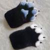 Cartoon Plush Cat Paw Gloves Furry Cat Claw Mittens Kawaii Cosplay Props  Club