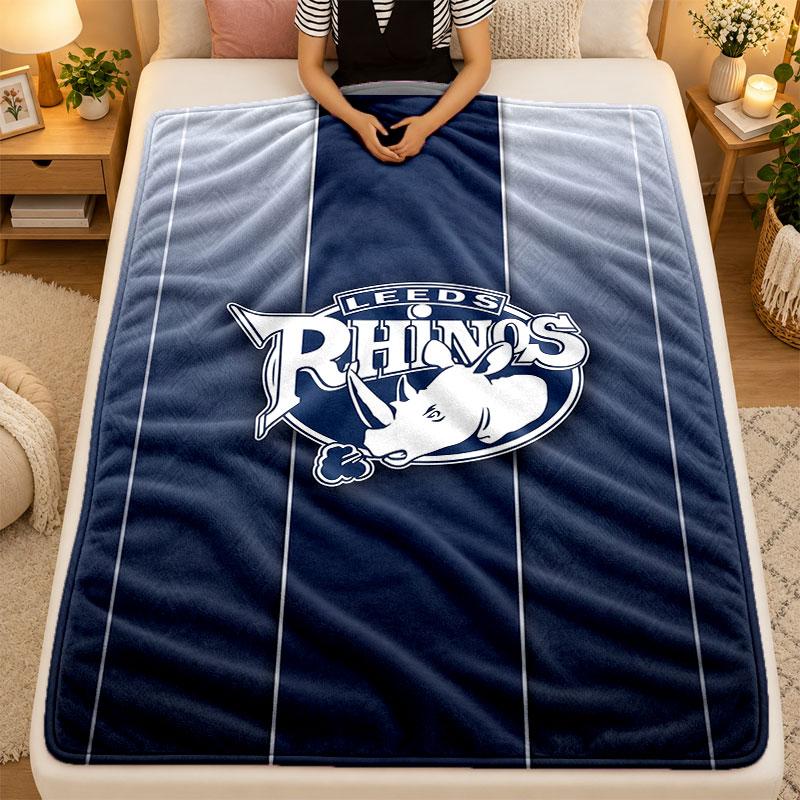 Фланелевое одеяло Leeds Rhinos Теплое мягкое плед для использования в помещении на диване кровати гостиной