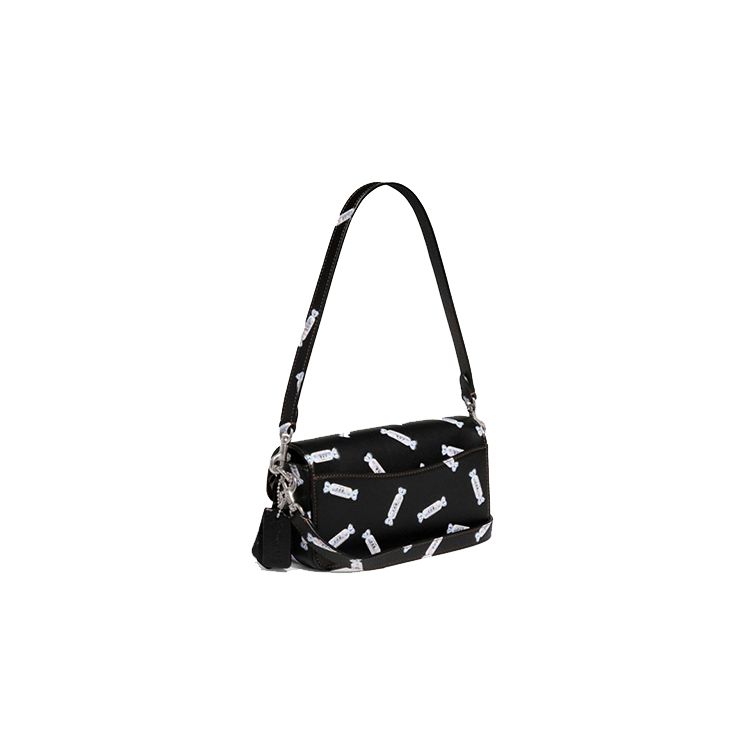 Coach X White Rabbit Коллаборация Студия Модный Принт Классический Логотип C Кожаная Ткань Подмышка Плечо Сумка Через Плечо Женские сумки Черный CG504-LHBLC