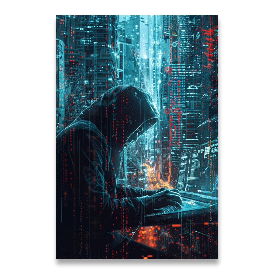 Настенный декоративный постер 1 шт. Хакеры Декоративные картины Информационные базы данных Печать на холсте Декор для комнаты Украшения для дома