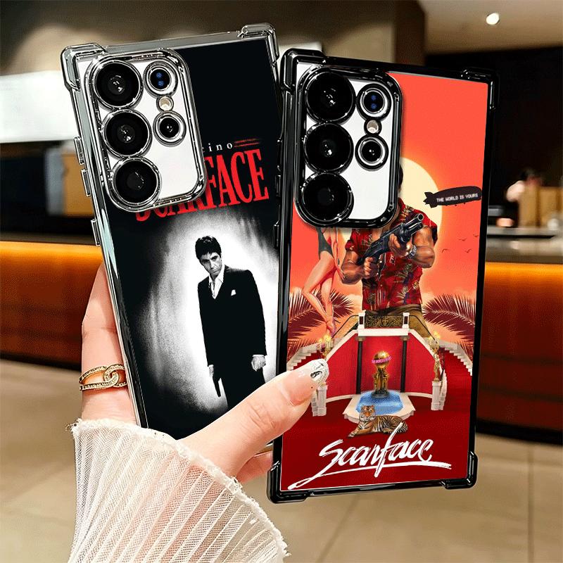 Чехол для телефона с покрытием Scarface 1983 Аль Пачино для Samsung Galaxy S24 S25 FE S26 Edge S23 Ultra S22 S21 Plus S20 Противоударный Airbag C