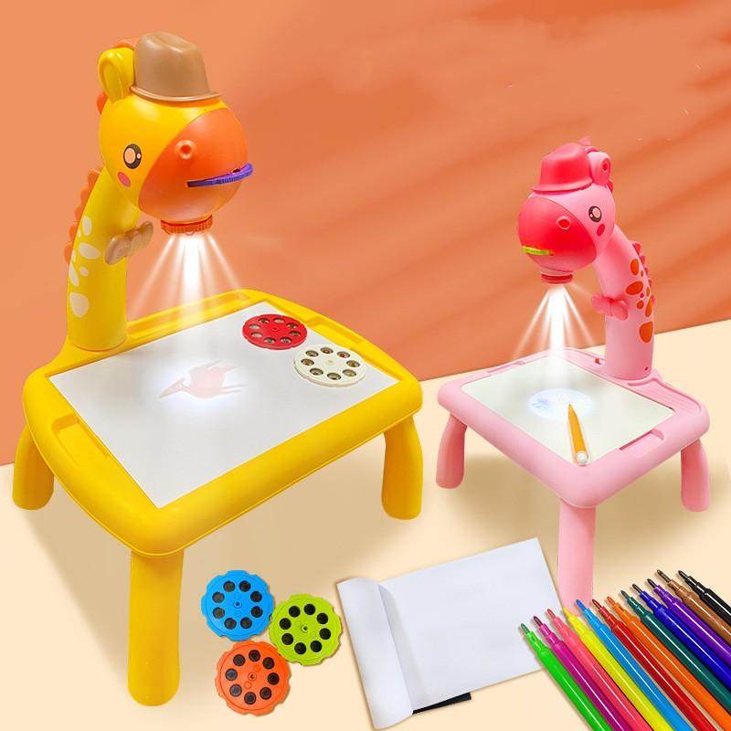 Детский Интерактивный Стол-Проектор для Рисования Игрушка Детский Художественный Мольберт Столик Мини Доска для Зарисовок Подарок Девочке