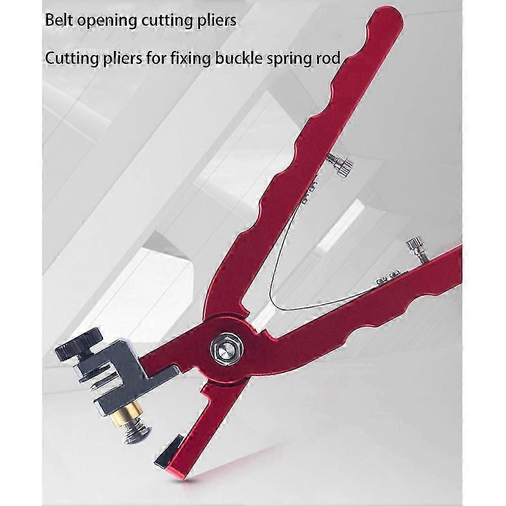 Leather Watch Bracelet Cutting Plier for Straps to Fix Catches Spring Bar Hand Tool Pliers Red Stra