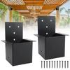 Black Pergola Bracket Metal Pergola Accessories with Screws Fashionable Metal Bracket  Outdoor