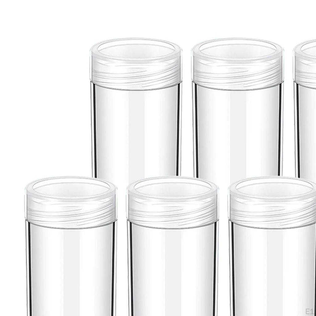 10 шт. тубы для хранения монет, прочная коробка с завинчивающейся крышкой, круглая, органайзер для сбора