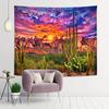 VIKAMA Desert Cactus Sunset Cloud Tapestry psychedelic Natural Landscape Tapestry Wall Hanging Living Room Bedroom Wall Decor