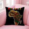 Map Of Africa Geometrics Cushion Cover Natural Linen Organic Fabric DoubleSided Printing Sofa Home Decor Gift Pillow Case