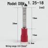 Jun Ding Ying DBV1.25-18 DBN Предварительно изолированный медный наконечник