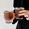 Набор из 2 шт. 240 мл Бокал для вина Посуда для дома Чашка для американского кофе Стакан для лимонного чая Чашка с вертикальными полосками Дорожная кофейная кружка для вечеринки