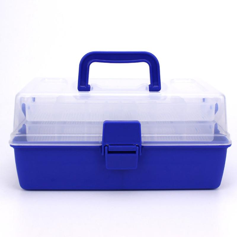 3-layer Portable Folding Fishing Tackle Box Large Capacity Lure Storage Box Organizer Fishing