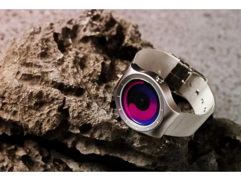 Инновационные мужские кварцевые часы Swirl без стрелок – Водонепроницаемые, Стильные и Идеальные для Студентов